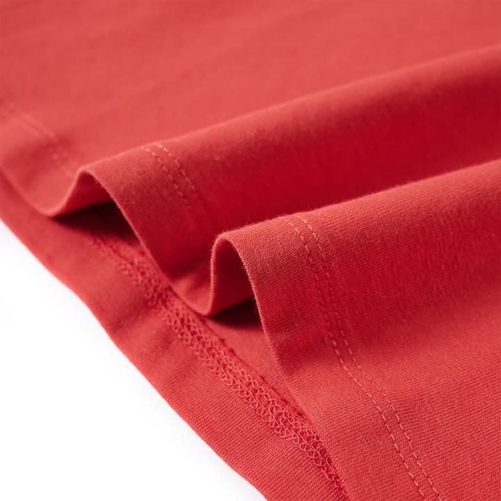 Produktbild VidaXL Kinder-Langarmshirt Dunkelrot 140,Material: 95 % Baumwolle (140)