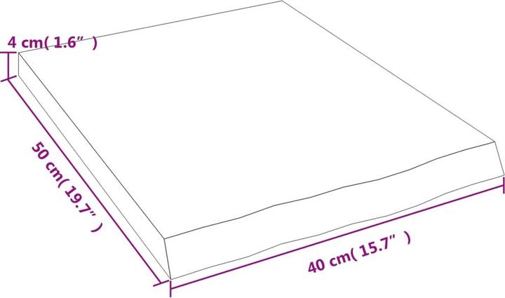 Actual product image VidaXL Sieglinde (40 x 4 x 50 cm)