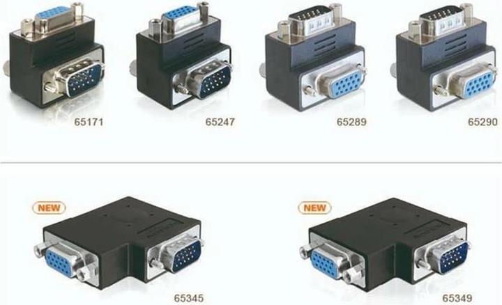 Image du produit Delock Adaptateur VGA mâle vers VGA femelle 90 (VGA, 9 cm)