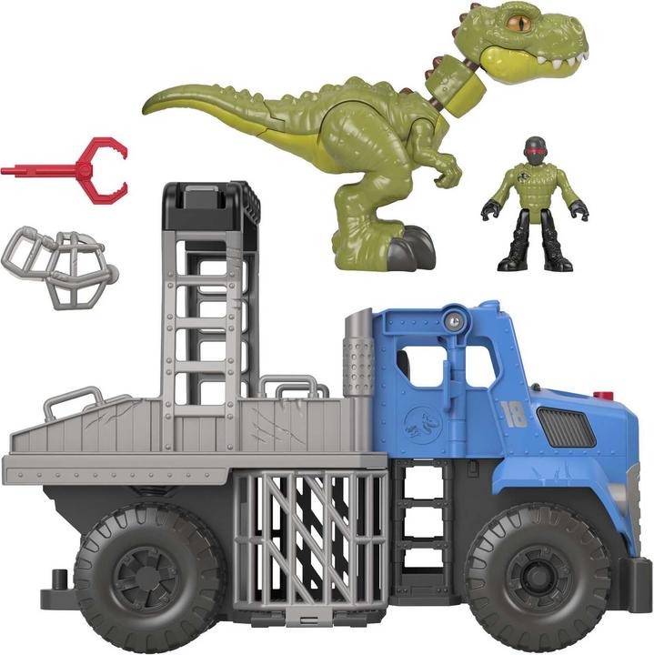 Produktbild Imaginext Jurassic World Dino & Transporter, Dinosaurier Spielzeug