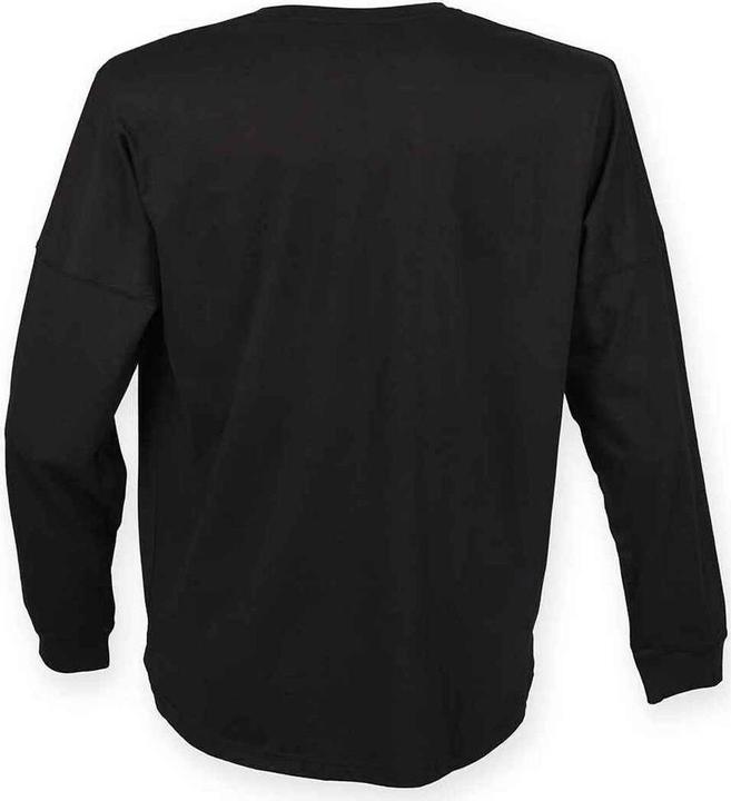 Produktbild Super Flying Model Slogan TShirt Überschnittene Schulter Langärmlig (L)