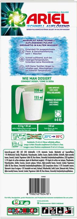 Produktbild Ariel Touch of Lenor Unstoppables (90 Waschgänge, Waschpulver)