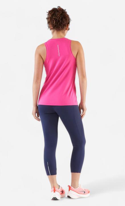 Produktbild Kiprun Lauftights 3/4 Damen atmungsaktiv - Run 500 Comfort marineblau (W33/L31)