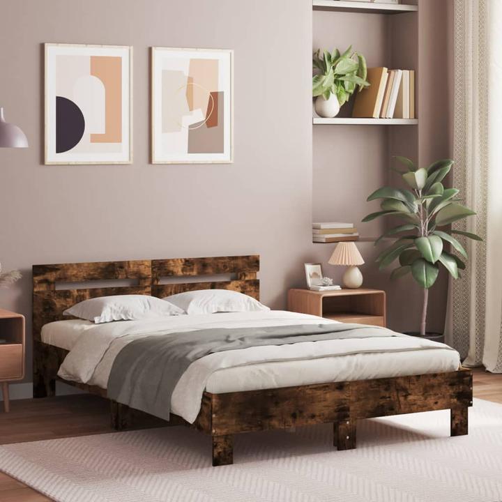 Image du produit VidaXL Cadre de lit avec tête de lit éclairage LED 120 x 190cm (120 x 190 cm)