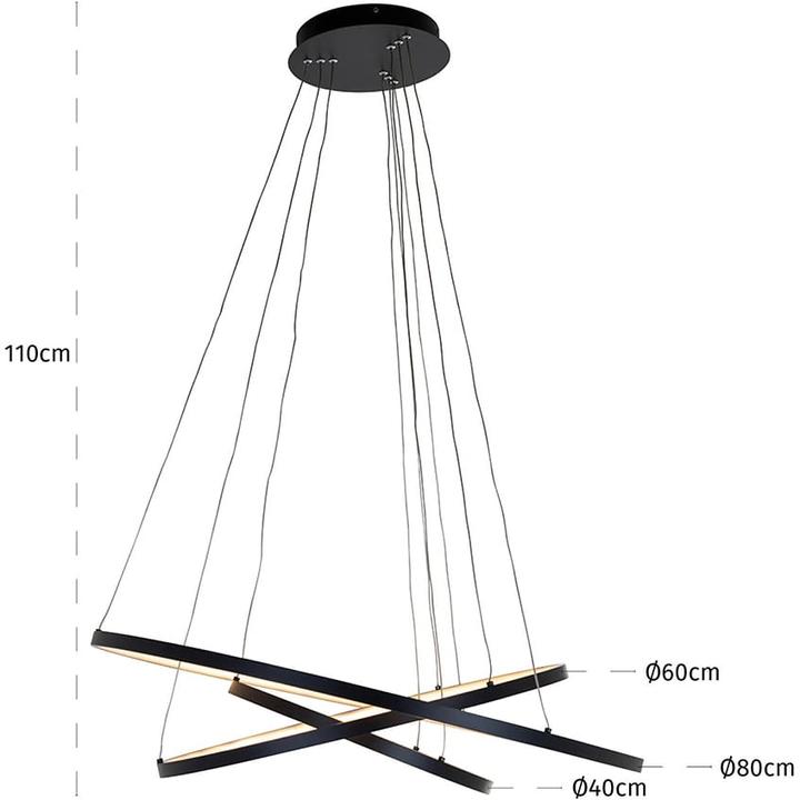 Image du produit Richmond Interiors Lampe à suspendre Amira noir