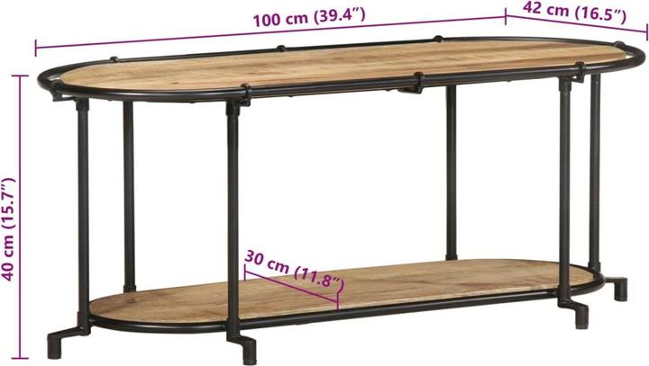 Immagine prodotto VidaXL Mobile TV Mobile TV basso Tavolo TV Mobili TV Legno di mango grezzo (100 x 42 x 40 cm)