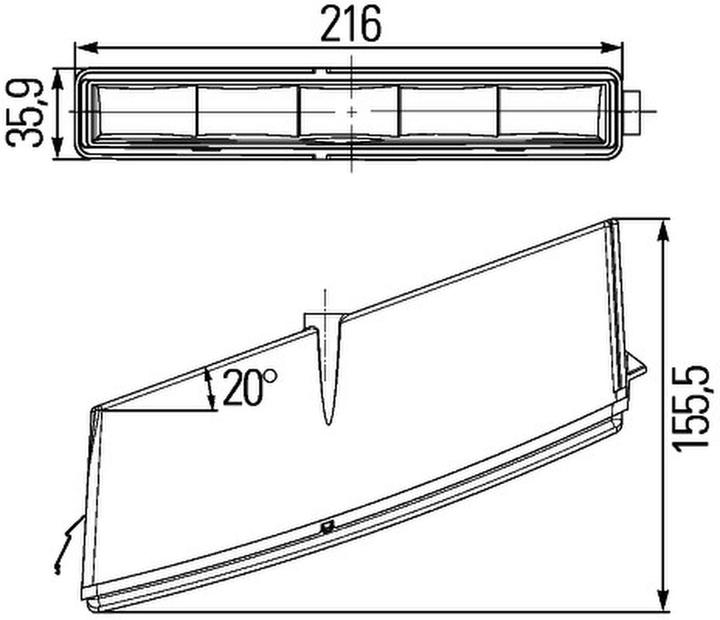 Actual product image Hella LED Daytime Running Light 24v Left