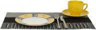 IKO Set de table 30x45cm gris/argent en 70% PVC et (6 pcs, 30 x 45 cm)
