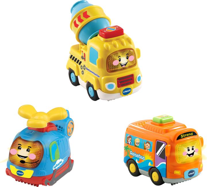 Produktbild VTech Tut Tut Baby Flitzer Set - Reisebus, Helikopter, Betonmischer