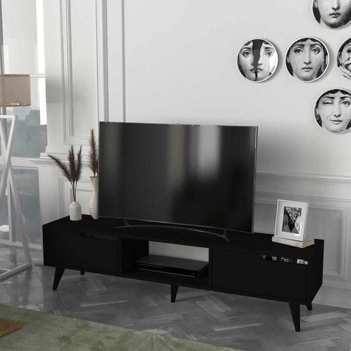Produktbild En.Casa Fernsehschrank Kullila 160x35x40 cm Schwarz (160 x 35 x 40 cm)