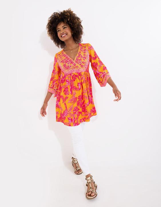 Immagine prodotto Joe Browns Embroidered Neckline Vibrant Print Tunic Dress (44)