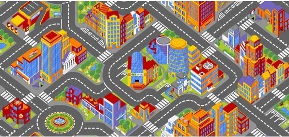 Produktbild Vedes Spielteppich City (140 x 200 cm)