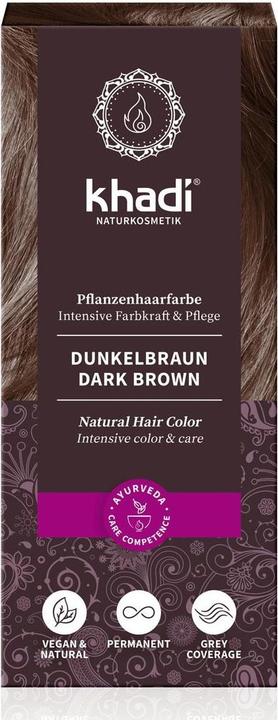 Khadi Pflanzenhaarfarbe (Dunkelbraun)