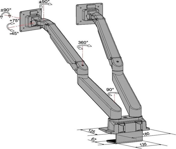 Image du produit Multibrackets M Deskmount (Tables, 32")