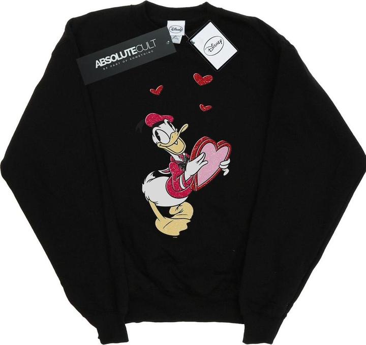 Actual product image Disney Womens/Ladies Donald Duck Love Heart Sweatshirt (M)