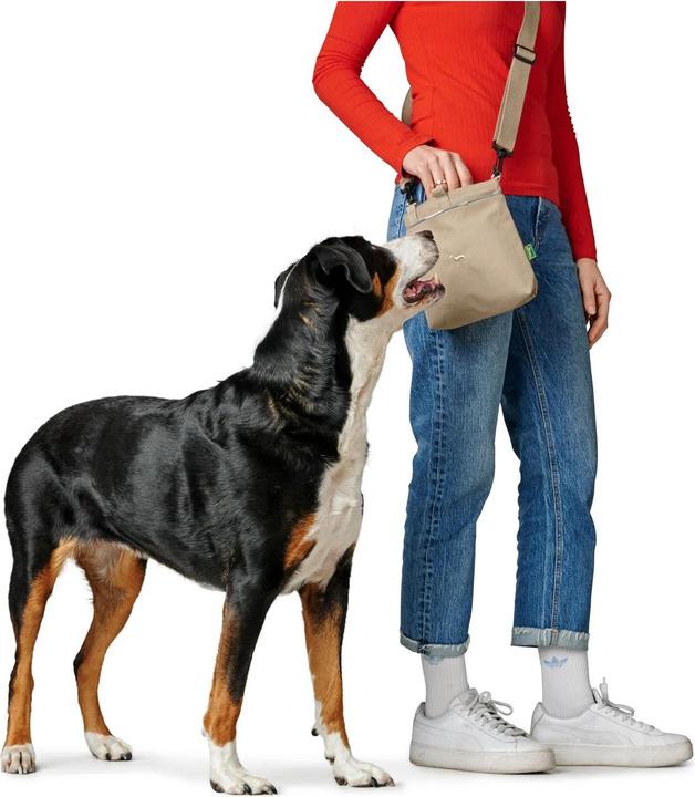 Actual product image Hunter Shoulder snack bag Alva, 18 x 20 cm, beige, product type