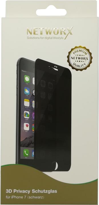 Immagine prodotto Networx Vetro 3D di protezione della privacy (1 Pezzo/i, Apple iPhone 7)