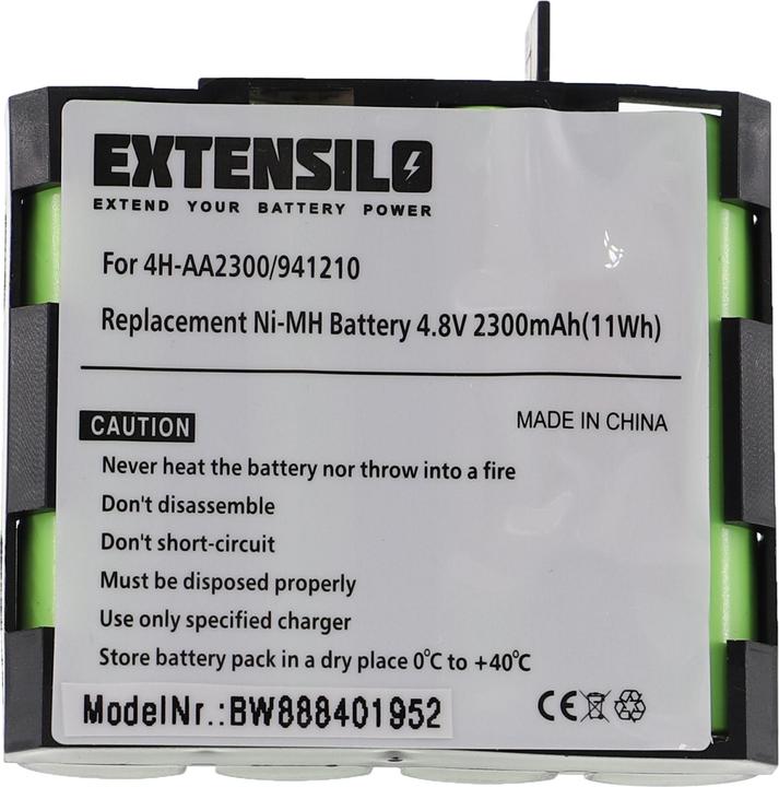Actual product image XCell Medical battery as replacement for Compex 941210, 941213, 4H-AA1500, 4H-AA2000 - 2300mAh, 4.8V, NiMH (1 pcs., 2300 mAh, Rechargeable battery)