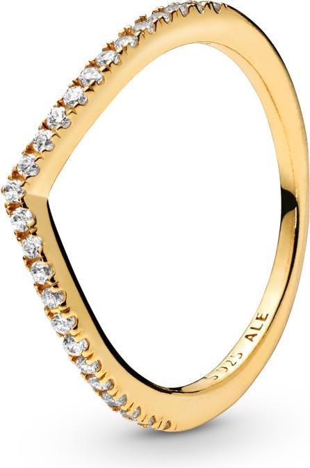 Pandora Shine Sparkling Wishbone Ring