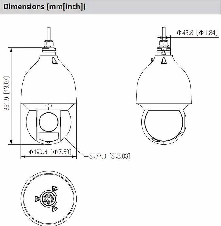 Produktbild Dahua CAMERA IP 4MP PTZ 32X STARLIGHT AI IR150M IP67 IK10 POE+ IVS FD (2560 x 1440 Pixels)
