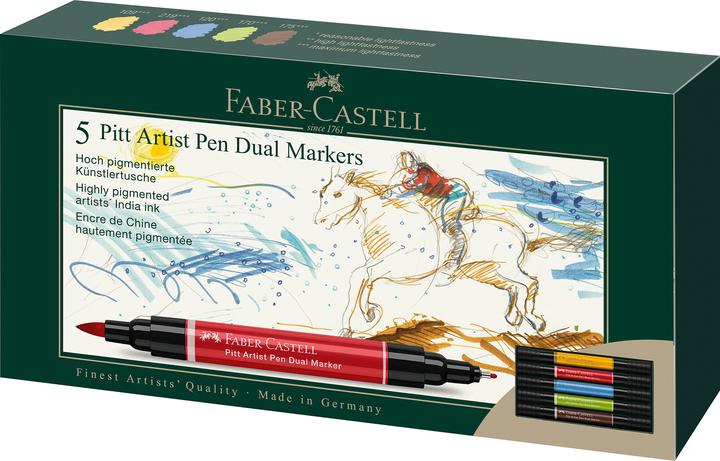 Produktbild Faber-Castell Tuschestift (Mehrfarbig, 5 x)