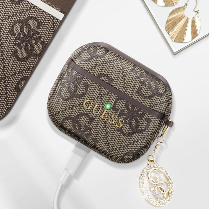 Produktbild Guess Hülle für Airpods 3 4G Script mit glitzerndem Charm mit Strassverzierung (Kopfhörer Hülle)