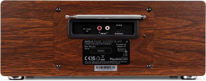 Image du produit Audizio DAB+ Radio Avola Silber, Radio Tuner: FM, DAB+ (DAB+ DAB, FM, Bluetooth, WiFi)