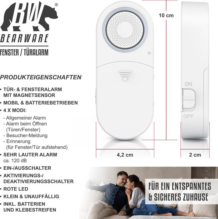 Image du produit Bearware Alarme de porte et de fenêtre