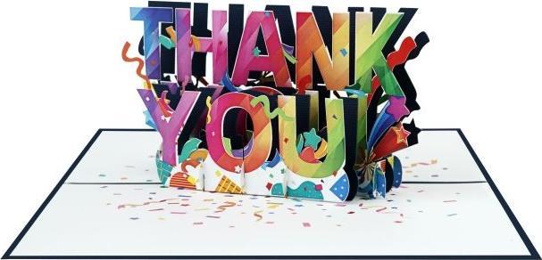 Produktbild MU Classic 3D Pop-Up Dankeskarte - Thank You (1 Stk.)