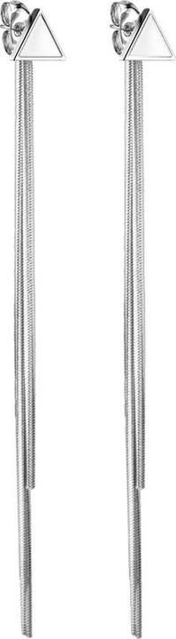 Star Piercing Ohrstecker silber Dreieck weiss Anhänger Kette (ohne Messing, Chirurgenstahl 316L)