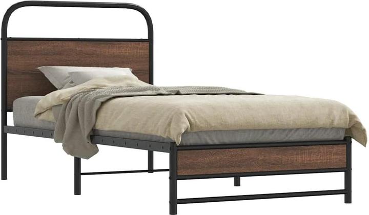 Actual product image VidaXL Bed frame without mattress 100x190 cm brown oak-look (100 x 190 cm)