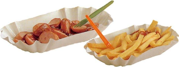 Actual product image Wimex.eu Cardboard tray oval white 20.5 x 12.5 x 3.5 cm - 250 pieces (250 x)