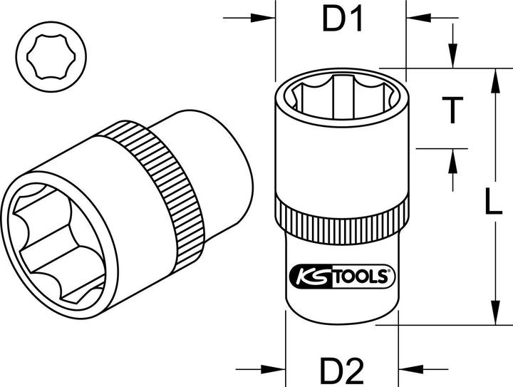 Image du produit KS Tools 1/2" Douille (30 mm)