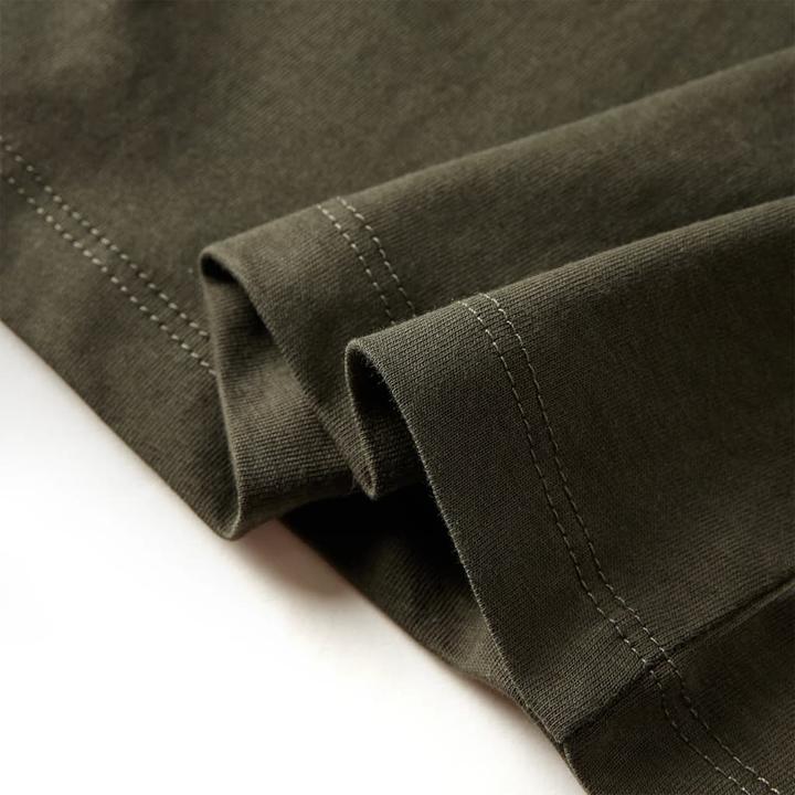 Actual product image VidaXL Children's long-sleeved shirt khaki 92,Material: 100 % cotton,Colour (92)