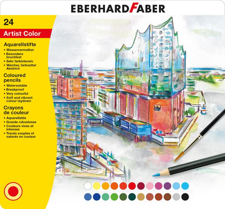 Produktbild EberhardFaber Aquarellfarbstifte Artist Color, 24 Stück, Wasservermalbar (Mehrfarbig, 24 x)