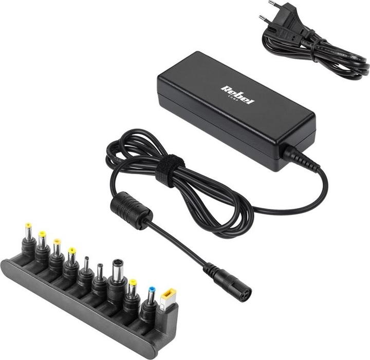Produktbild Rebel Ladegerät Haushalt universal für Notebook/Laptop 90W/18-20V schwarz (90 W)