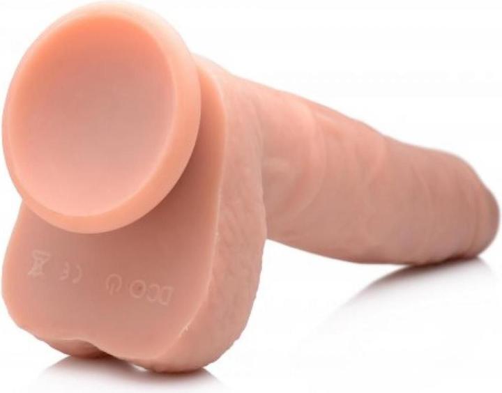 Actual product image Curve Toys Vibrating and shocking XLDildo with suction cup and testicles Beige