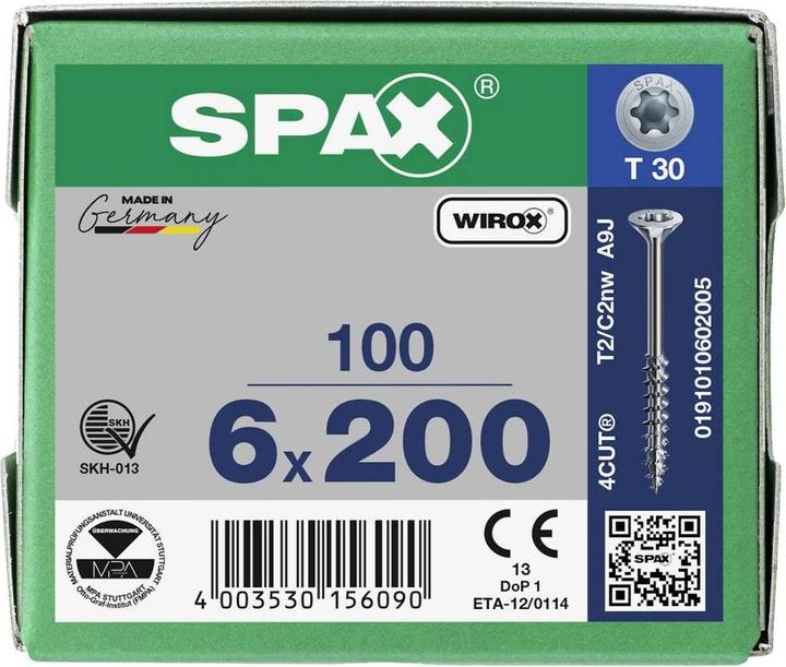 Actual product image Spax Chipboard screws (100 Screws per piece)