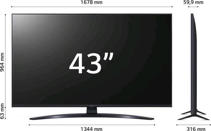 Image du produit LG 43UT81006LA Smart TV 43 pouces 4K (55", UT81, LED, 4K)