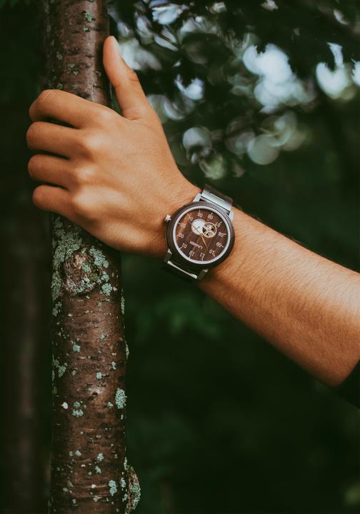 Image du produit Laimer Montre-bracelet Holzuhr Robin (Montre analogique, 49 mm)