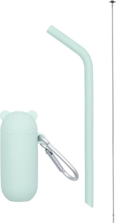 Image du produit We Might Be Tiny Paille Keepie "Bear" & Bendie, vert menthe (1 x)