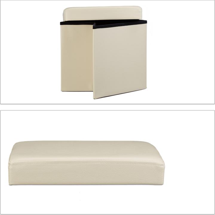 Actual product image Relaxdays Folding Storage Ottoman