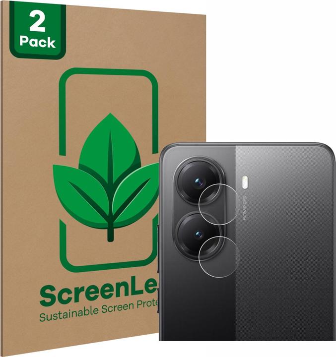 Immagine prodotto ScreenLeaf Pellicola protettiva, Proteggi Schermo Sostenibili, Clear, Antigraffio (2 Pezzo/i, Xiaomi Poco X7 Pro)