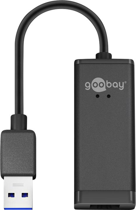 Immagine prodotto Goobay USB 3.0 Gigabit Ethernet Network Converter, Nero, 0.1 m (USB, RJ45 (1x))