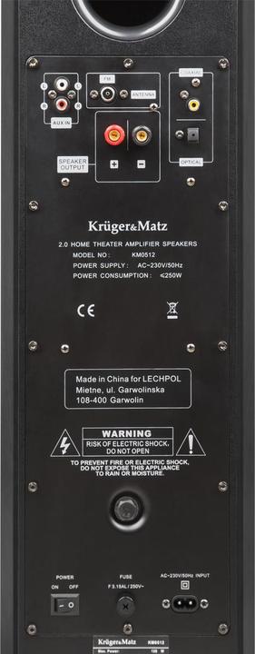 Produktbild Krüger&Matz Active speakers Kruger & Matz Passion, set 2.0, black (Set, 80 W)