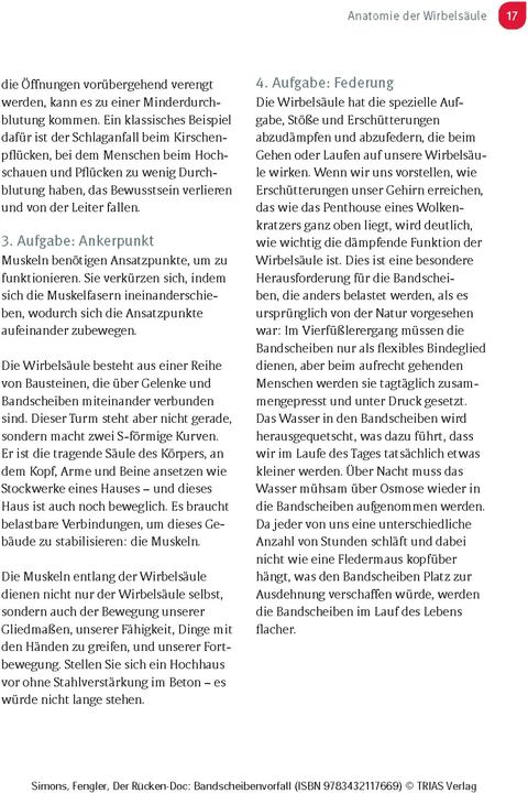 Produktbild Der Rücken-Doc: Bandscheibenvorfall (Deutsch, Patrick Simons, Arndt Fengler, 2023)