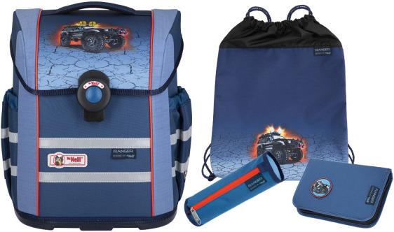 Mc Neill ERGO MAC - Schulranzen Set 4tlg. Mit Blinklicht (18 l)