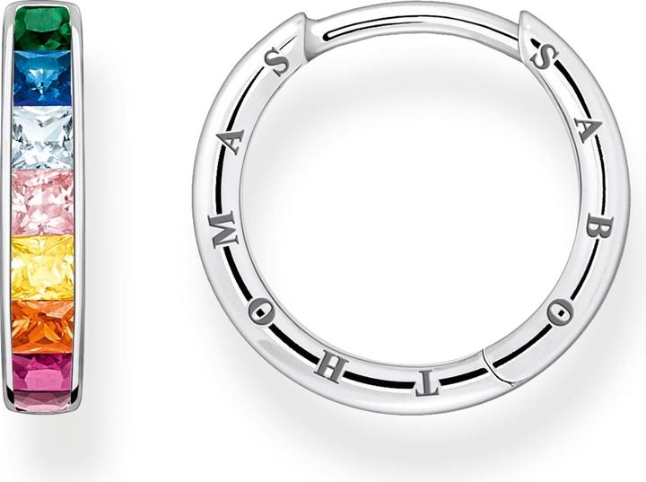 Produktbild Thomas Sabo Creolen bunte Steine Pavé silber (925er Silber)