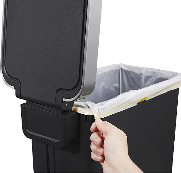 Actual product image EKO Hana Slim foot pedal bin, capacity 40 l, WxHxD 265 x 645 x 455 mm, black. (40 l)