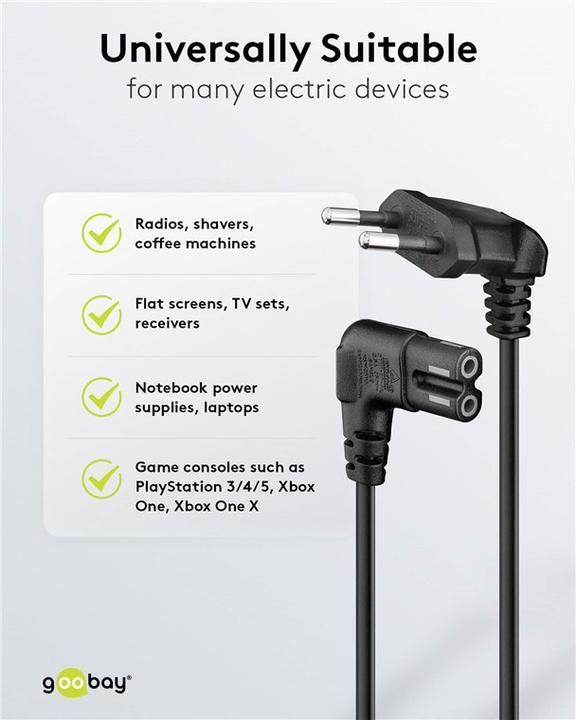 Actual product image Goobay CEE 7/16 - C7 (0.30 m)